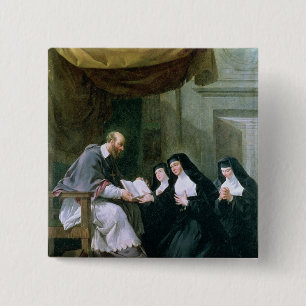 Chapa Cuadrada St. Francois de Sales Giving la regla