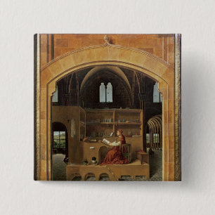 Chapa Cuadrada St Jerome en su estudio, c.1475
