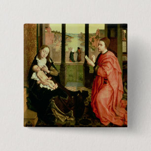 Chapa Cuadrada St Luke que dibuja un retrato de la Virgen