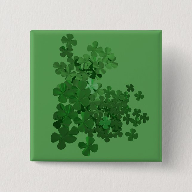 Chapa Cuadrada St. Patrick's Day Shamrock (Anverso)
