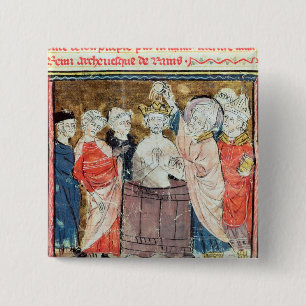 Chapa Cuadrada St. Remigius, obispo del bautismo de Reims