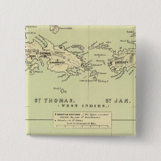 Chapa Cuadrada St Thomas, St Jan, St Crook (Anverso)