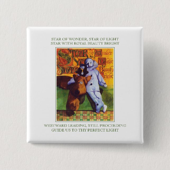 Chapa Cuadrada STAR OF WONDER Square Pin Button + Lyrics (Anverso)