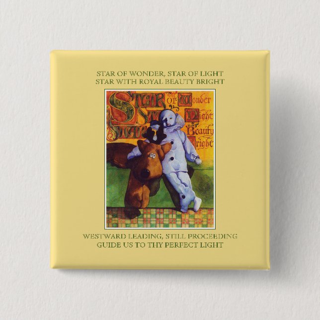 Chapa Cuadrada STAR OF WONDER Square Pin + Lyrics / Gold (Anverso)