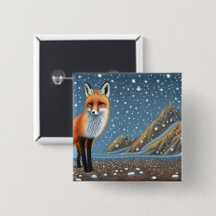 Chapa Cuadrada Starry Starry Night Storybook Fox