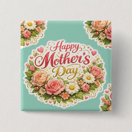 Chapa Cuadrada Stay floral wreath