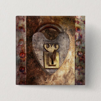 Chapa Cuadrada Steampunk - cerrajero - la llave a mi corazón