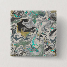 Chapa Cuadrada Stone Marbling with Turquoise Veins 2" Square