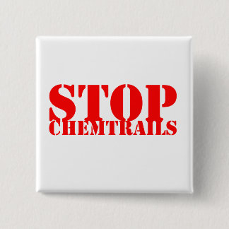 Chapa Cuadrada Stop Chemtrails - Botton Quadrado