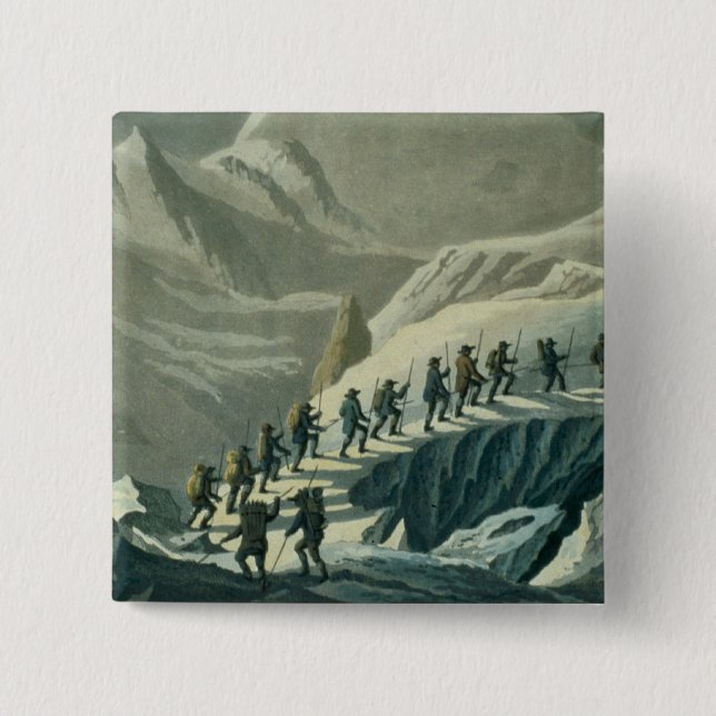 Chapa Cuadrada Subida de Sr. De Saussure al Summmit de Mont B (Anverso)