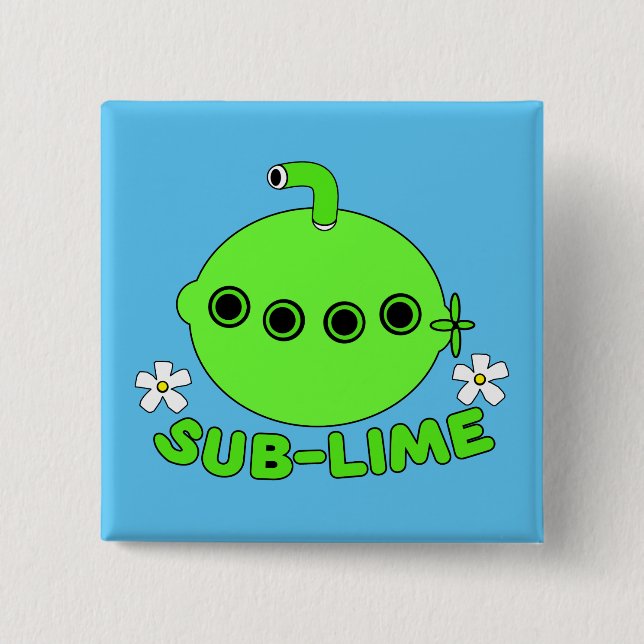 Chapa Cuadrada Sublime Sub Lime (Anverso)