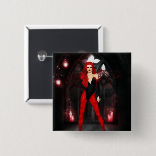 Chapa Cuadrada Succubus Rojo