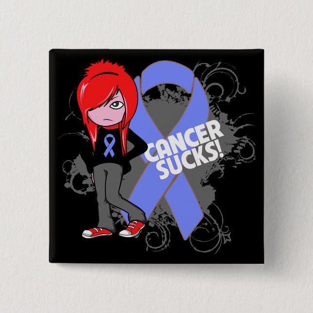 Chapa Cuadrada Sucks de cáncer esofágico (Anverso)