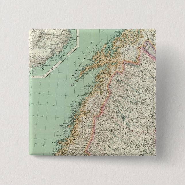 Chapa Cuadrada Suecia e Islandia (Anverso)