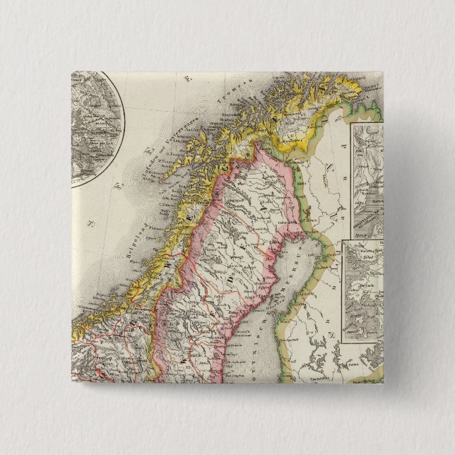 Chapa Cuadrada Suecia, Noruega 2 (Anverso)