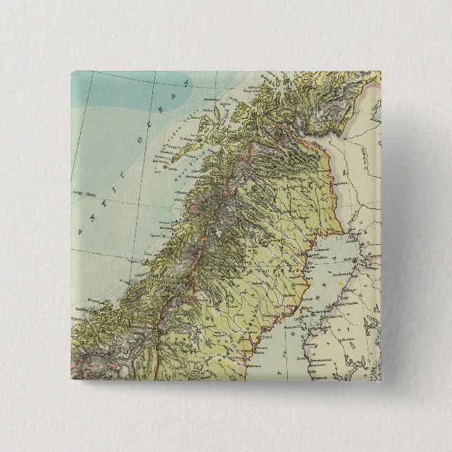 Chapa Cuadrada Suecia, Noruega, Dinamarca (Anverso)