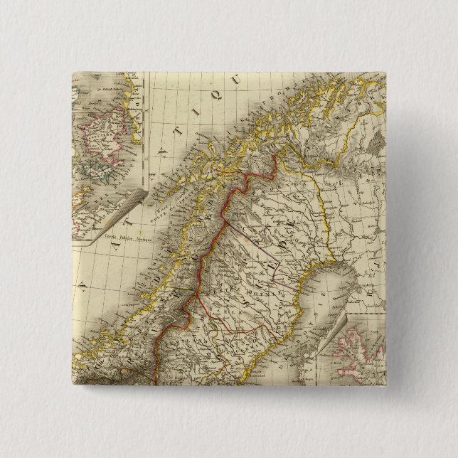 Chapa Cuadrada Suecia, Noruega, Dinamarca (Anverso)