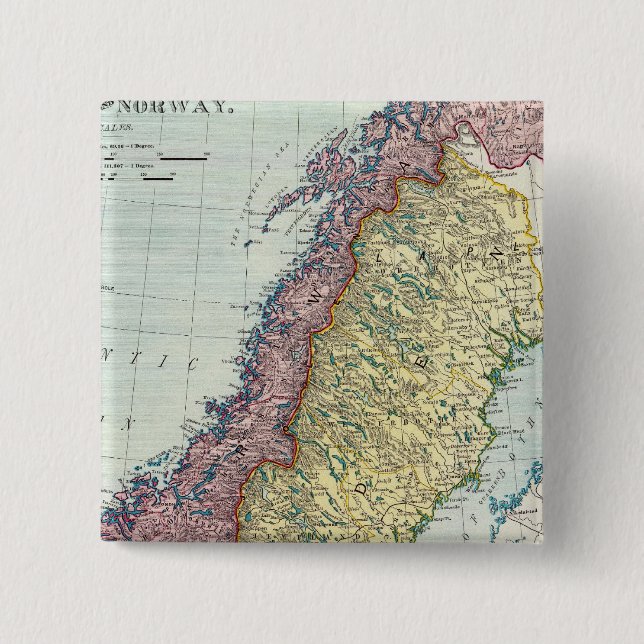 Chapa Cuadrada Suecia y Noruega 5 (Anverso)