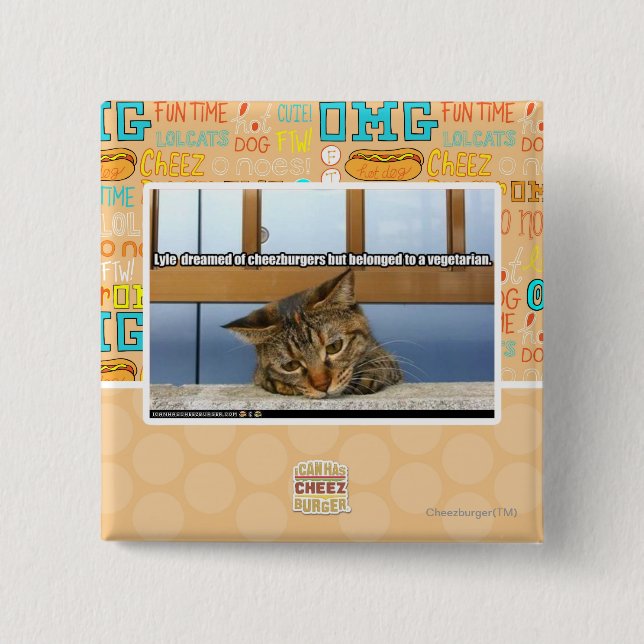 Chapa Cuadrada Sueño con Cheesburgers (Anverso)