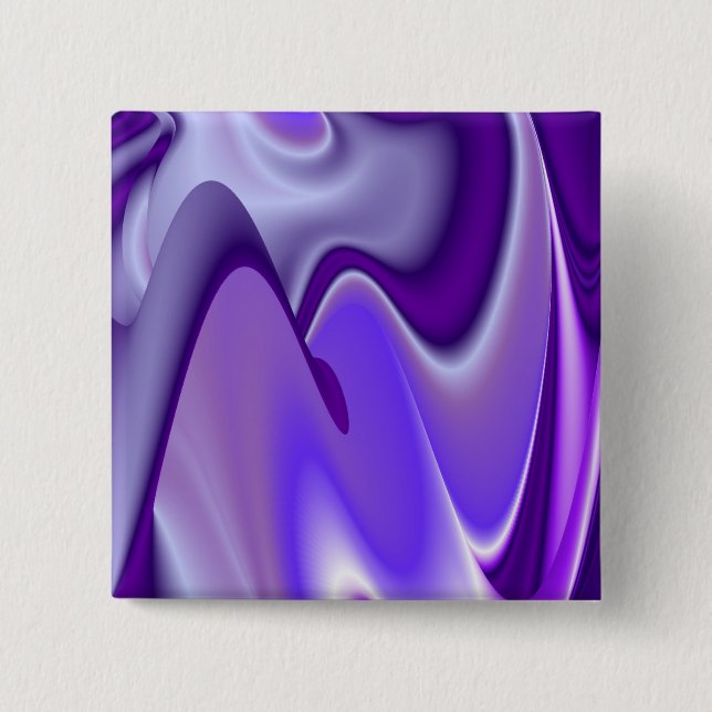 Chapa Cuadrada Sueños del arcoiris de flores moradas (Anverso)