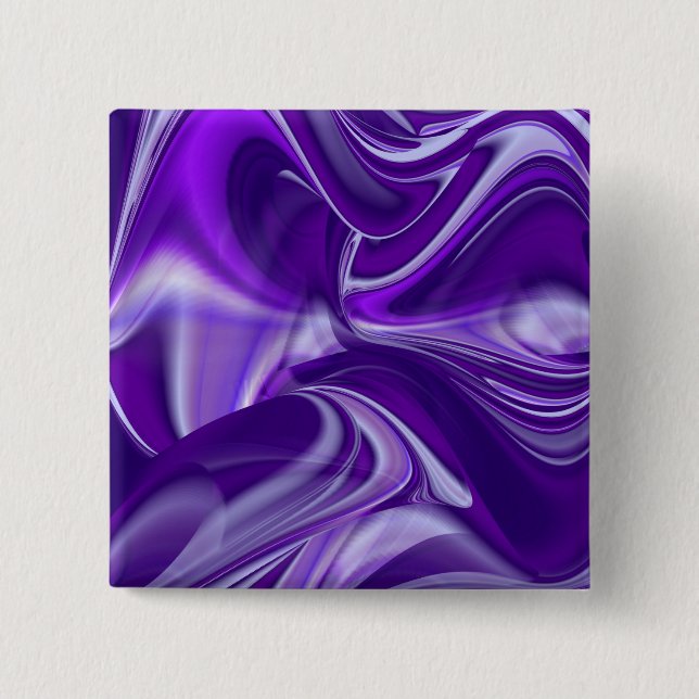 Chapa Cuadrada Sueños del arcoiris de flores moradas (Anverso)