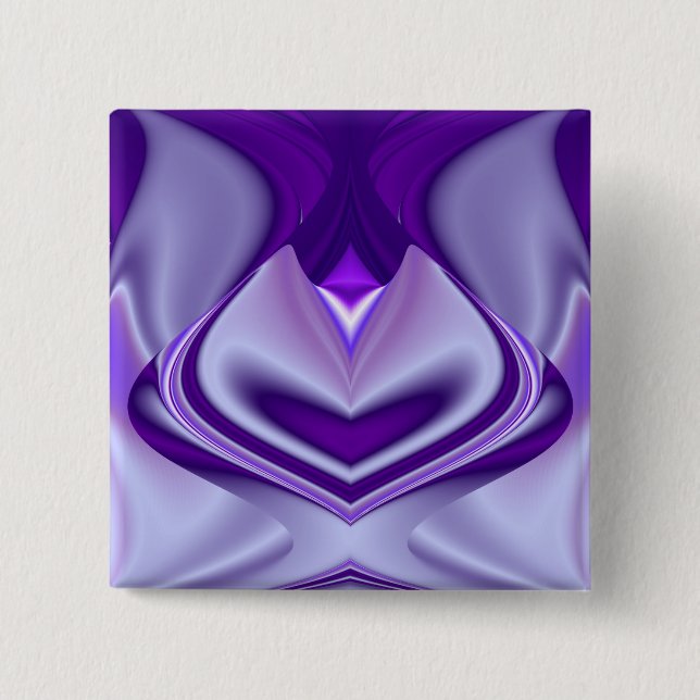 Chapa Cuadrada Sueños del arcoiris de flores moradas (Anverso)