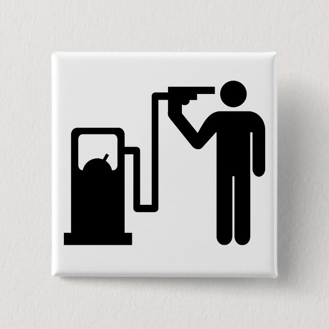 Chapa Cuadrada Suicidio por gasolina (Anverso)