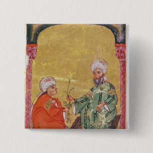 Chapa Cuadrada Sultán Ahmet III con uno de sus discípulos