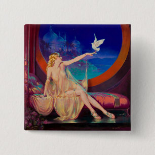 Chapa Cuadrada Sultana la concubina del sultán árabe de 1925