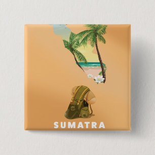 Chapa Cuadrada Sumatra illustrated map travel poster