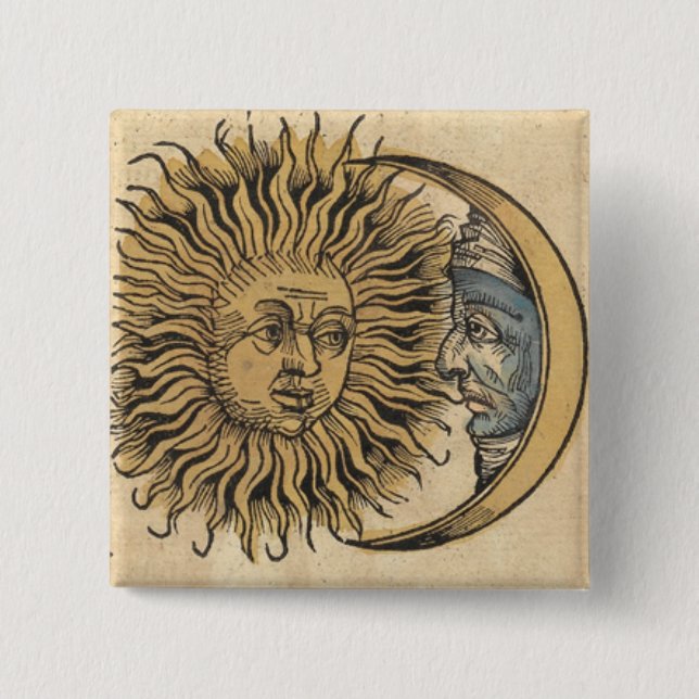 Chapa Cuadrada Sun y luna (Anverso)