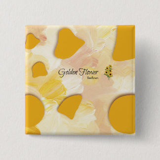 Chapa Cuadrada sunflower button 