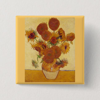 Chapa Cuadrada Sunflowers in a Vase (F454) Van Gogh Bella Artes