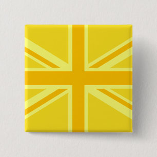Chapa Cuadrada Sunny Yellow Union Jack British Flag Decour