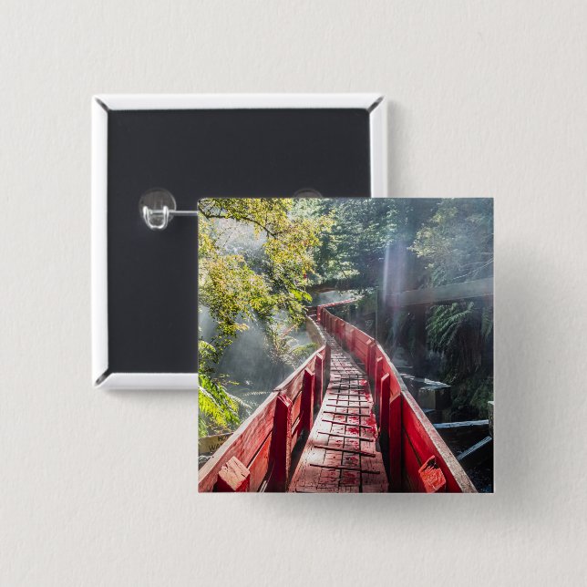 Chapa Cuadrada Sunshine en Termas Geometría, Conaripe, Chile (Anverso y reverso)