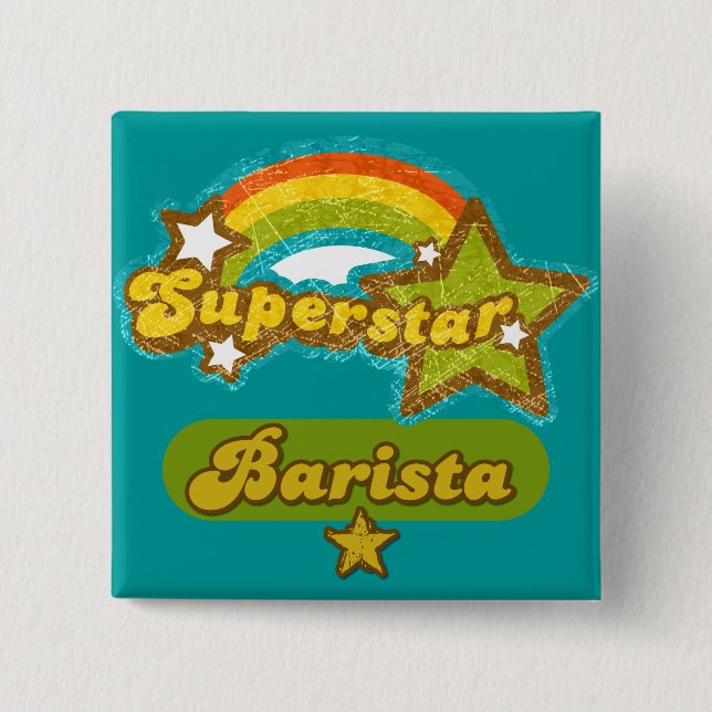 Chapa Cuadrada Superestrella Barista (Anverso)