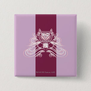 Chapa Cuadrada Supergirl Flourish Design