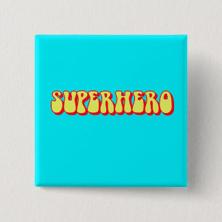 Chapa Cuadrada Superhéroe retro