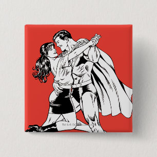 Chapa Cuadrada Superman Black and White 4