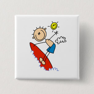 Chapa Cuadrada Surfing Boy Stick