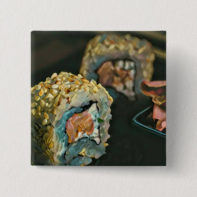 Chapa Cuadrada Sushi japonés (Anverso)