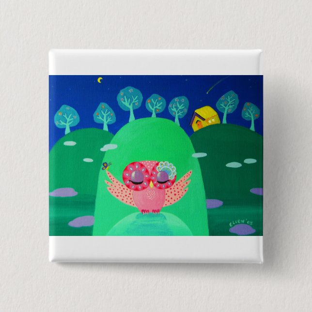 Chapa Cuadrada Susurros de la montaña (Anverso)