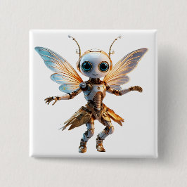 Chapa Cuadrada Sweet Ant Girl Dancing Robot Pixie