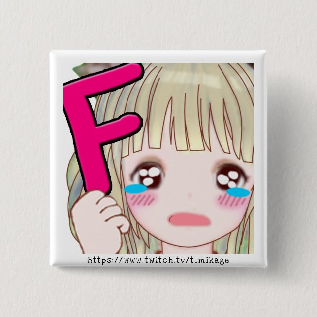 Chapa Cuadrada t_mikage tin badgeSQ[F]/ミカゲ缶バッチSQ[F] 缶バッジ (Anverso)