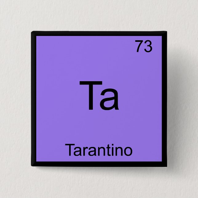 Chapa Cuadrada Ta - Tee símbolo de elemento de química divertida  (Anverso)