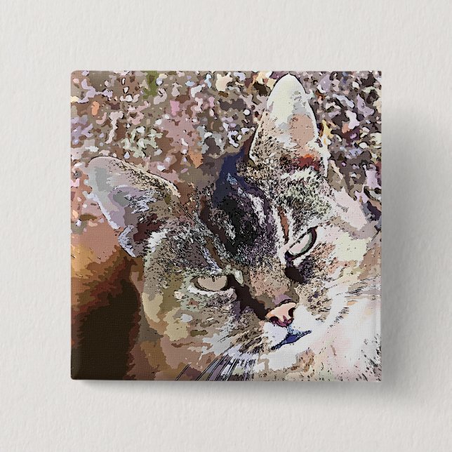 CHAPA CUADRADA TABBY CAT (Anverso)
