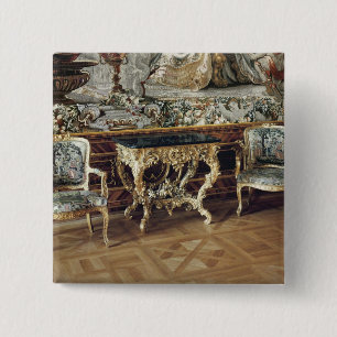 Chapa Cuadrada Tabla de consola y dos butacas, 1745