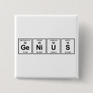 Chapa Cuadrada Tabla periódica del genio