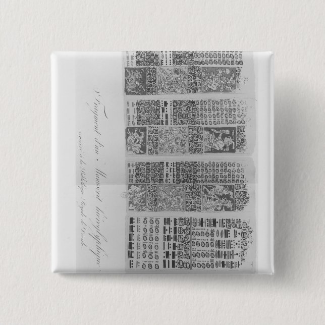 Chapa Cuadrada Tablas astronómicas mayas con los eclipses (Anverso)