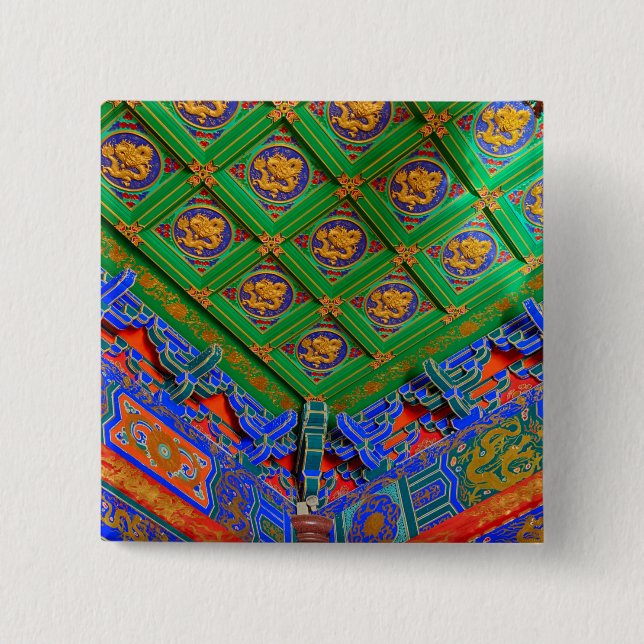 Chapa Cuadrada Tailandia, Bangkok | Templo Dragon (Anverso)